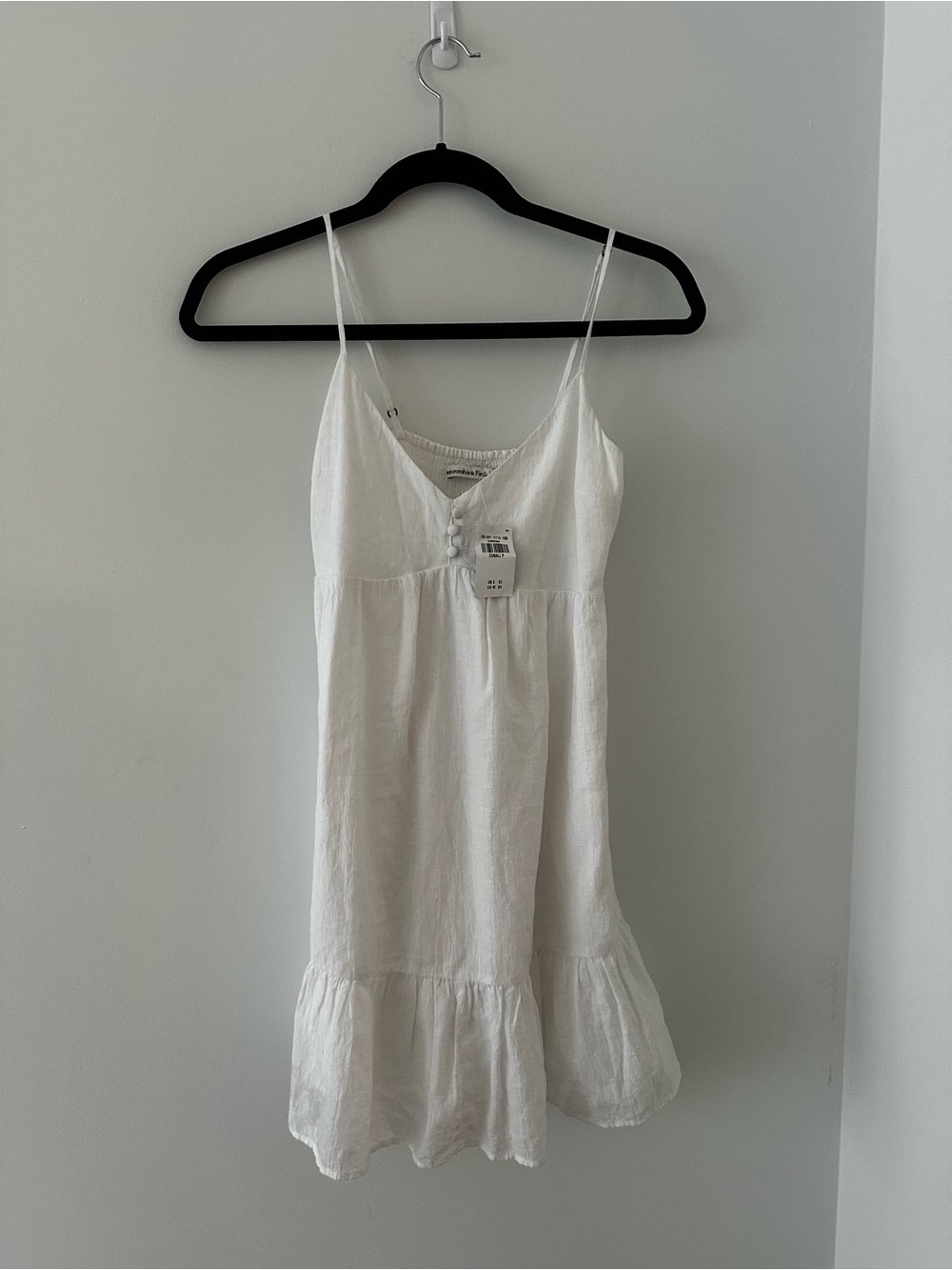 NWT A&F Babydoll Linen Mini Dress - Picture 2 of 3